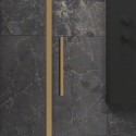 Box doccia oro satinato 80x120 scorrevole e fisso vetro 6mm altezza 200h | KLA-4000G kamalu - 6