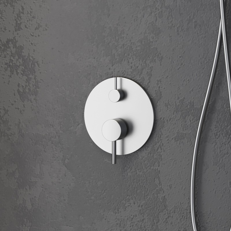 Set doccia a parete acciaio inox satinato con soffione, doccetta e miscelatore | KAM-ARTE INOX kamalu - 3