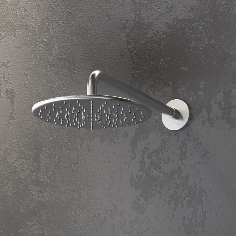 Set doccia a parete acciaio inox satinato con soffione, doccetta e miscelatore | KAM-ARTE INOX kamalu - 5