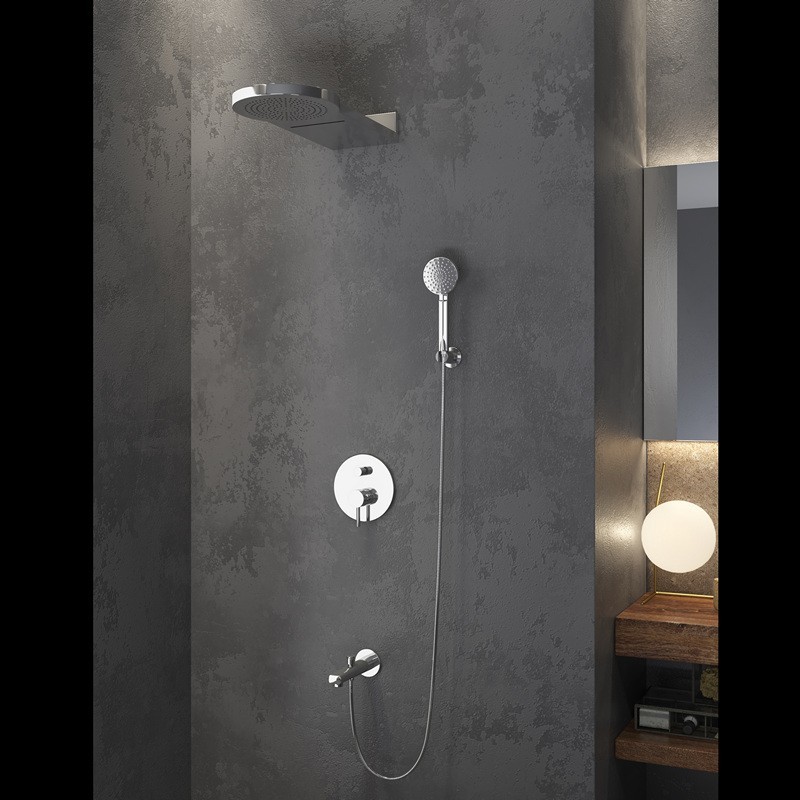 Set doccia a incasso con cascata, doccetta miscelatore e rubinetto | KAM-ARTE CASCATA kamalu - 1