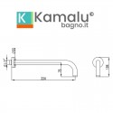 Braccio doccia curvo finitura lucida | KAM-KANDA CROMO kamalu - 3