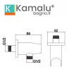 Presa acqua doccia con sostegno doccetta design tondo | KAM-KANDA CROMO kamalu - 2
