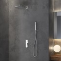 Set doccia a incasso completo con braccio doccia, soffione e miscelatore con finitura lucida | KAM-KANDA kamalu - 1