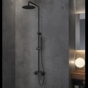 Colonna doccia finitura nera con miscelatore | KAM-KANDA NERO kamalu - 1