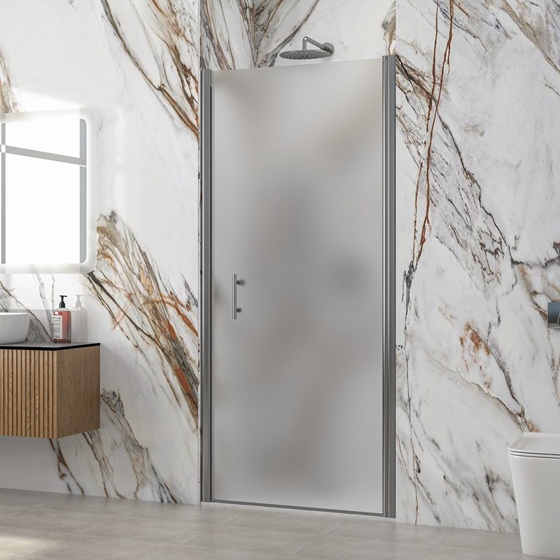 Porta doccia battente 90 cm vetro opaco altezza 200h | KS2800AI kamalu - 2