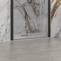 Porta doccia battente 90 cm colore nero altezza 200h | KS2800N kamalu - 4