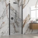 Porta doccia battente 90 cm colore nero altezza 200h | KS2800N kamalu - 7