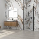 Porta doccia battente 90 cm colore nero altezza 200h | KS2800N kamalu - 8