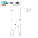 Colonna doccia con finitura nera e dettagli bronzo | KAM-KANDA NERO-B kamalu - 4