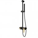 Colonna doccia con finitura nera e dettagli bronzo | KAM-KANDA NERO-B kamalu - 5