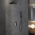 Set doccia a incasso colore nero e bronzo | KAM-KANDA NERO-B kamalu - 1