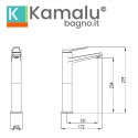 Miscelatore lavabo alto nero opaco con leva in oro rosa | KAM-KANDA NERO-RG kamalu - 2