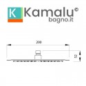 Set doccia a incasso colore nero e oro rosa | KAM-KANDA NERO-RG kamalu - 9