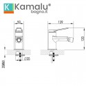 Miscelatore bidet colore bianco leva bronzo | KAM-KANDA BIANCO-BR kamalu - 2