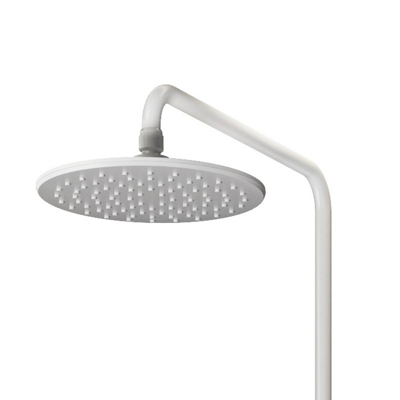 Colonna doccia con miscelatore finitura bianca e dettagli bronzo | KAM-KANDA BIANCO-BR kamalu - 6
