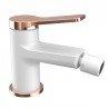 Miscelatore bidet colore bianco leva oro rosa | KAM-KANDA BIANCO-RG kamalu - 1