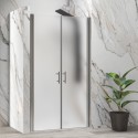 Porta doccia saloon 120 cm vetro opaco altezza 200h | KSAL2800AI kamalu - 7