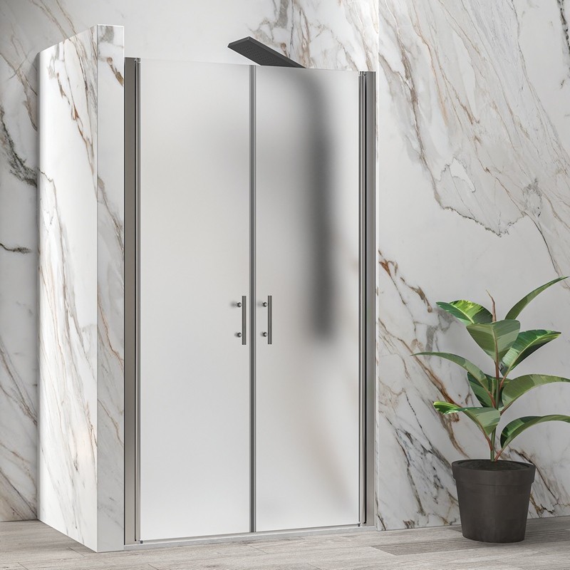Porta doccia saloon 120 cm vetro opaco altezza 200h | KSAL2800AI kamalu - 7
