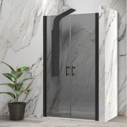 Porta doccia saloon 90-95 cm vetro fumé | KSAL2800AN kamalu - 1