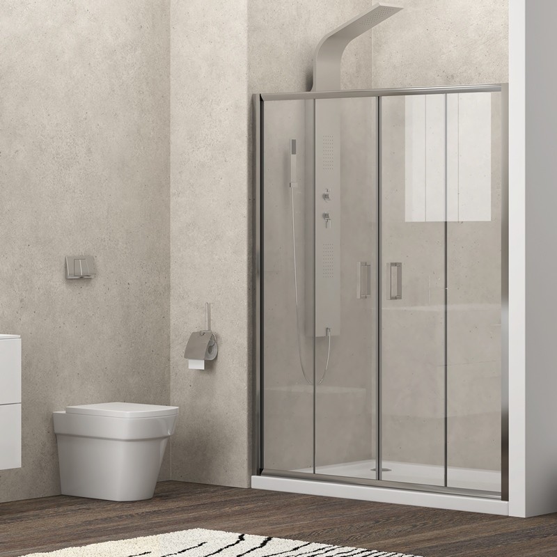 Nicchia doccia 170cm doppio scorrevole altezza 180cm | KAM-KNF6000 kamalu - 1
