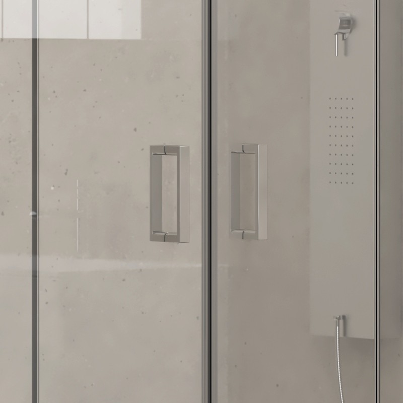 Nicchia doccia 170cm doppio scorrevole altezza 180cm | KAM-KNF6000 kamalu - 4
