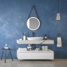Composizione bagno 120 cm con mobile a terra e mensolone effetto marmo | KAM-KK1203M kamalu - 2