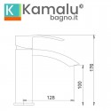 Miscelatore per lavabo design curvo finitura cromata | Lison-L kamalu - 3