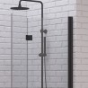 Porta doccia a libro 60 cm colore nero altezza 200h | KAM-KS700N kamalu - 5