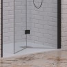 Porta doccia a libro 60 cm colore nero altezza 200h | KAM-KS700N kamalu - 6