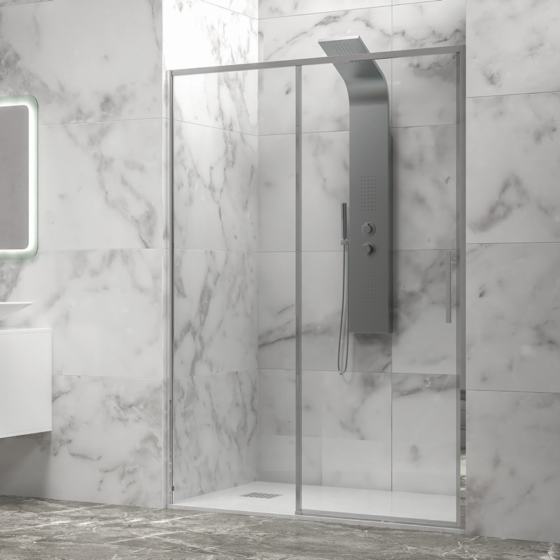 Porta doccia 120 cm scorrevole vetro 6 mm altezza 200h | KLA4000C kamalu - 1