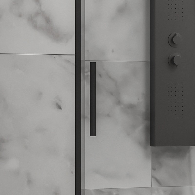 Porta doccia 120 cm colore nero vetro 6 mm altezza 200h | KLA4000N kamalu - 4