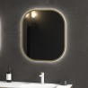Specchio bagno led retroilluminato 70x80 cm cornice oro | KAM-S6700G kamalu - 3