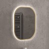 Specchio bagno led retroilluminato 70x80 cm cornice oro | KAM-S6700G kamalu - 1