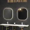 Specchio bagno led retroilluminato 70x80 cm cornice oro | KAM-S6700G kamalu - 2