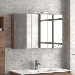 Specchio bagno contenitore in legno 100x13x75 cm SP-100 kamalu - 1