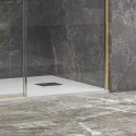Porta doccia 110 cm oro spazzolato altezza 200h | KLA4000G kamalu - 6