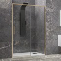 Porta doccia 110 cm oro spazzolato altezza 200h | KLA4000G kamalu - 2