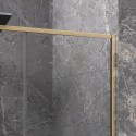Porta doccia 150 cm oro spazzolato altezza 200h | KLA4000G kamalu - 5