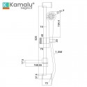 Asta saliscendi finitura cromata con doccetta e portasapone | K112B kamalu - 4