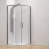 Box doccia semicircolare 90x90 finitura argento opaco | KE-2000A kamalu - 2