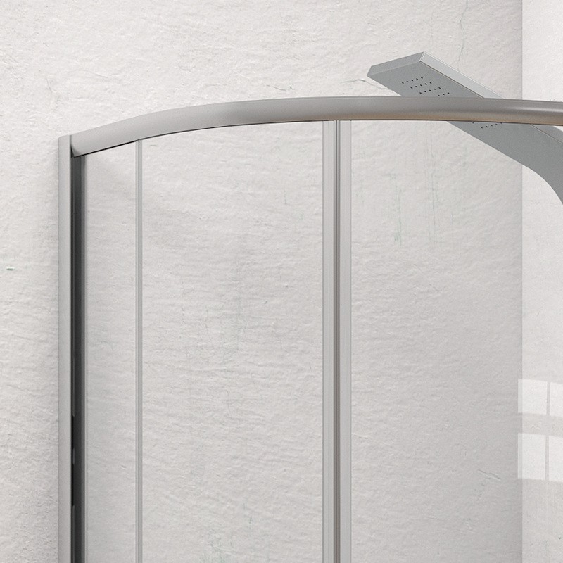 Box doccia semicircolare 80x80 finitura argento opaco | KE-2000A kamalu - 4