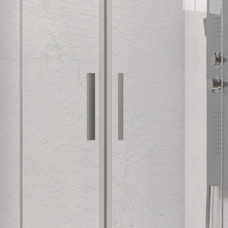 Box doccia semicircolare 80x80 finitura argento opaco | KE-2000A kamalu - 6