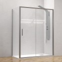 Box doccia angolare 70x100 telaio argento opaco scorrevole | KE-4000A kamalu - 2