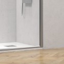 Box doccia angolare 70x100 telaio argento opaco scorrevole | KE-4000A kamalu - 4