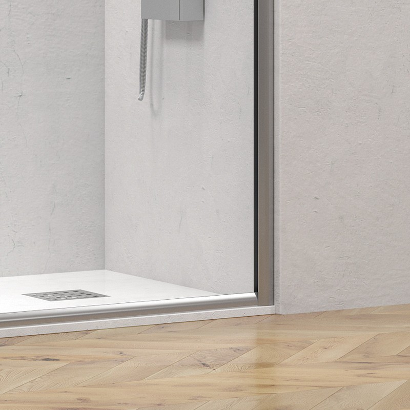 Box doccia angolare 70x100 telaio argento opaco scorrevole | KE-4000A kamalu - 4