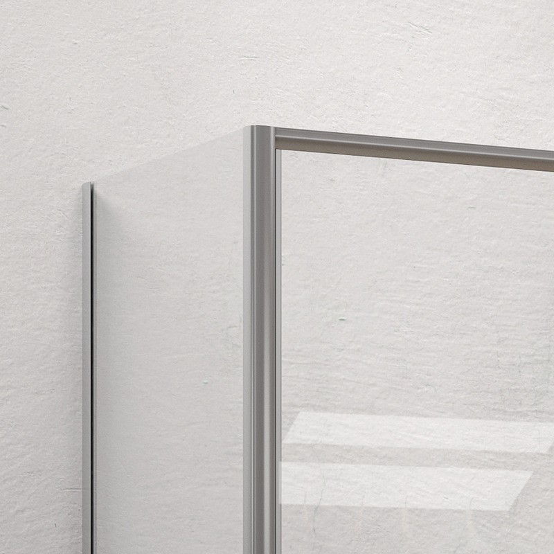 Box doccia angolare 70x100 telaio argento opaco scorrevole | KE-4000A kamalu - 5