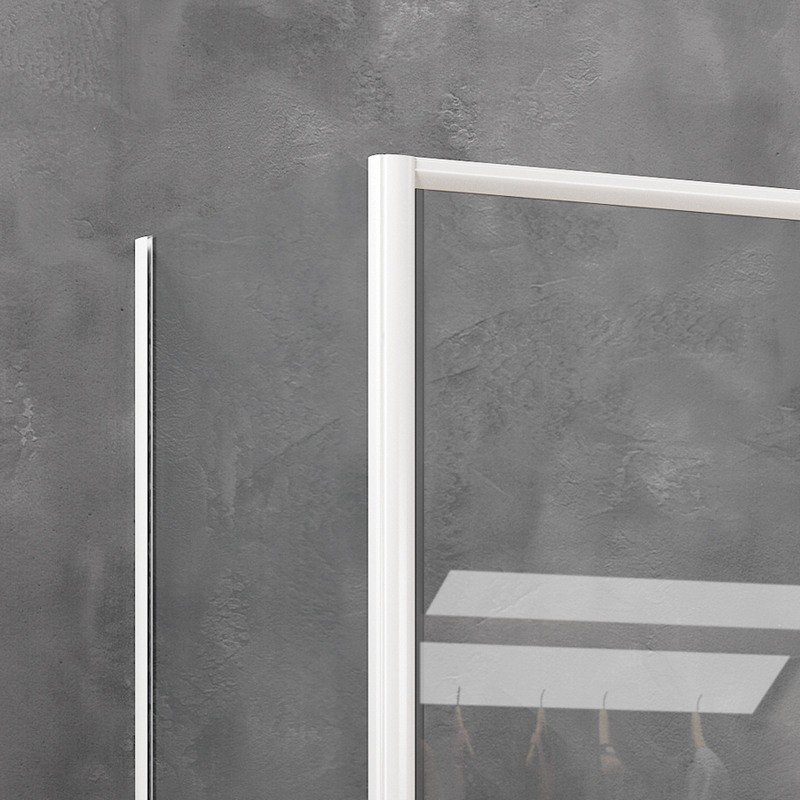 Box doccia angolare 70x100 bianco opaco scorrevole | KE-4000B kamalu - 5