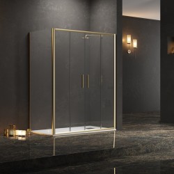 Box doccia 70x180 colore oro opaco doppio scorrevole | KE-6000G kamalu - 1