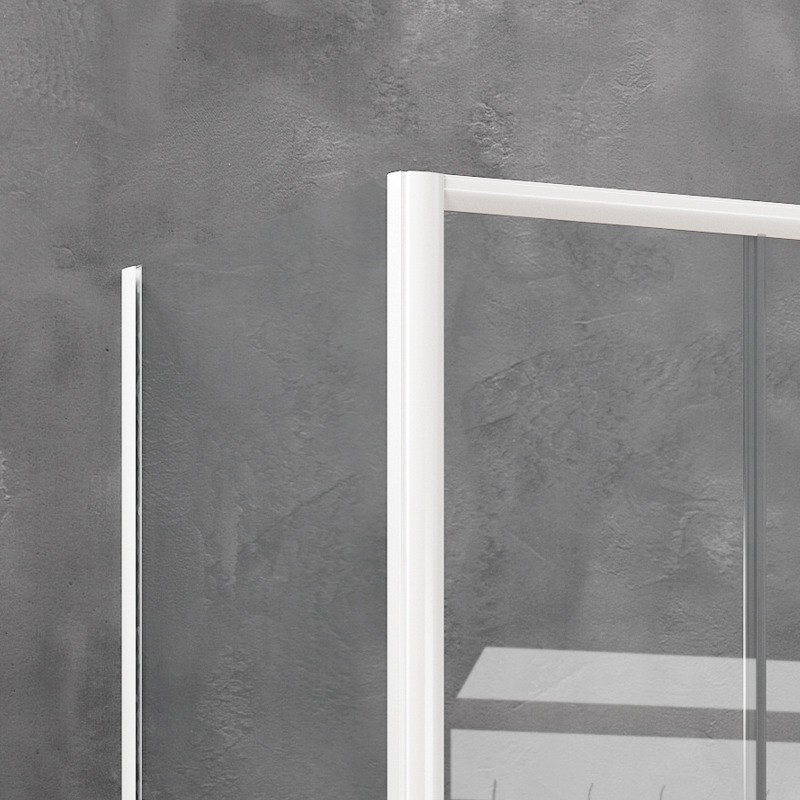 Box doccia 80x180 colore bianco opaco doppio scorrevole | KE-6000B kamalu - 5