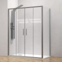 Box doccia 80x180 telaio argento opaco doppio scorrevole | KE-6000A kamalu - 1